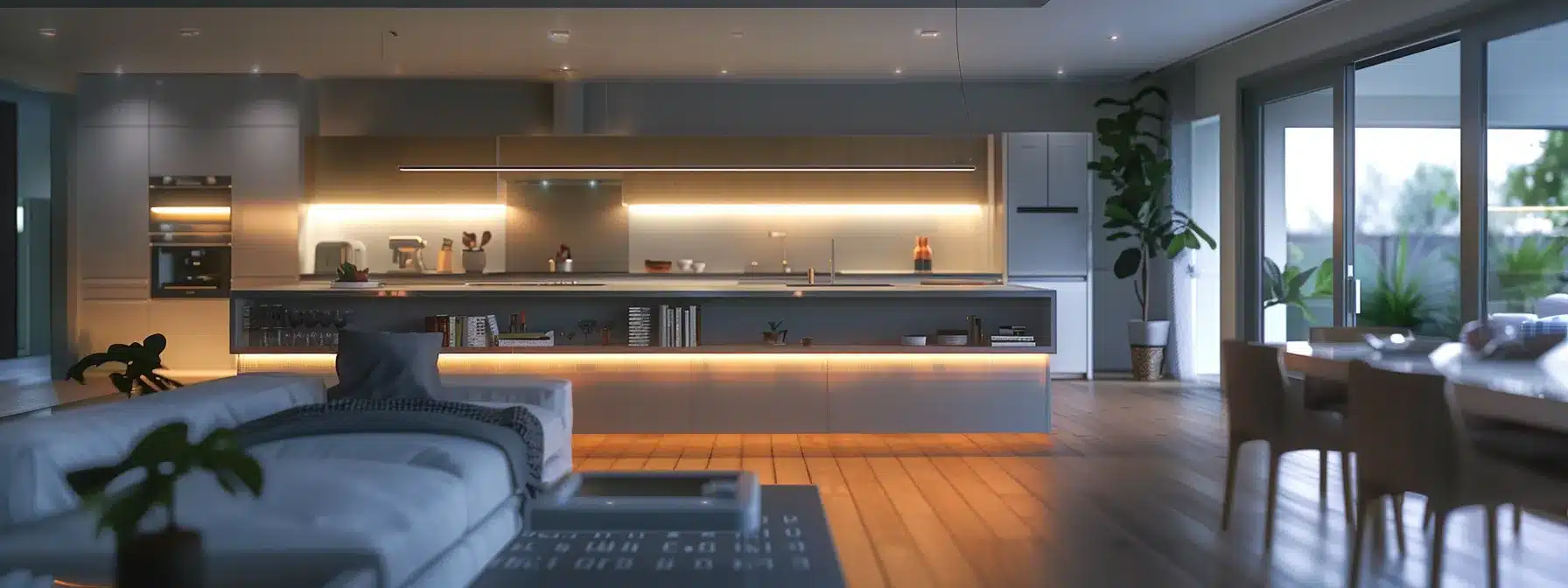 a newly installed electrical wiring system in a modern home, with appliances running smoothly and efficiently, showcasing potential long-term energy and cost savings.