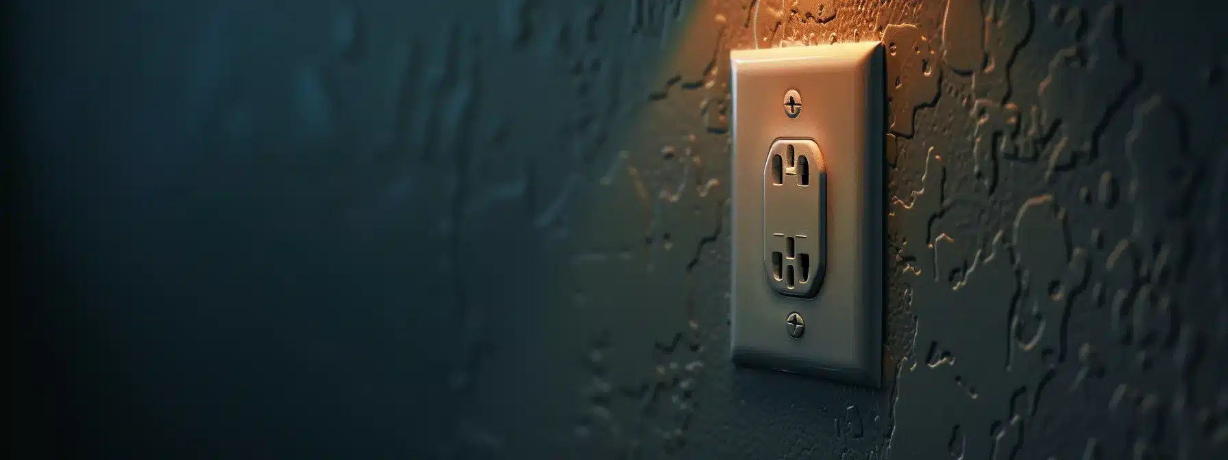 a childproof outlet cover being inserted into an electrical outlet.
