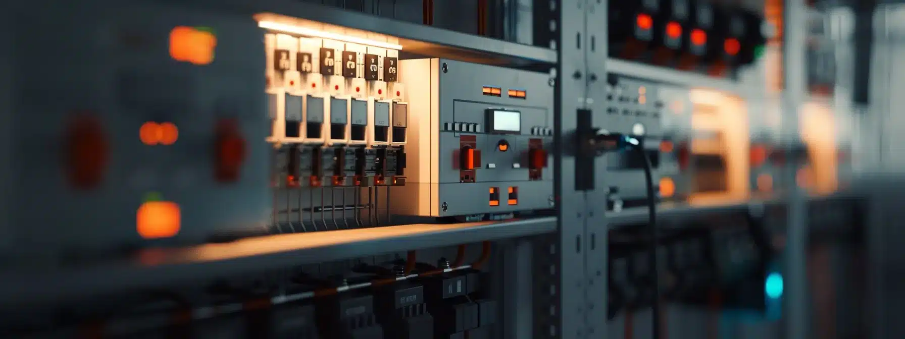 a modern electrical panel with advanced circuit breakers providing enhanced safety features.