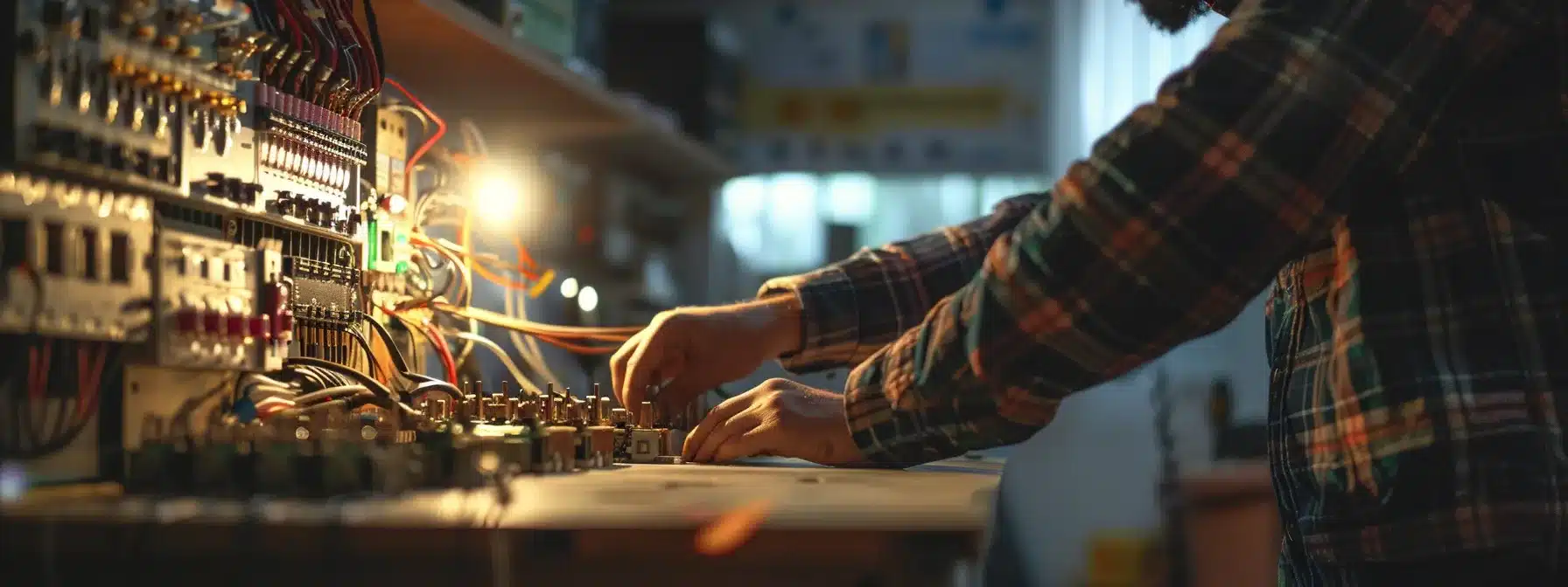 a person comparing different types of circuit breaker replacements on a table.