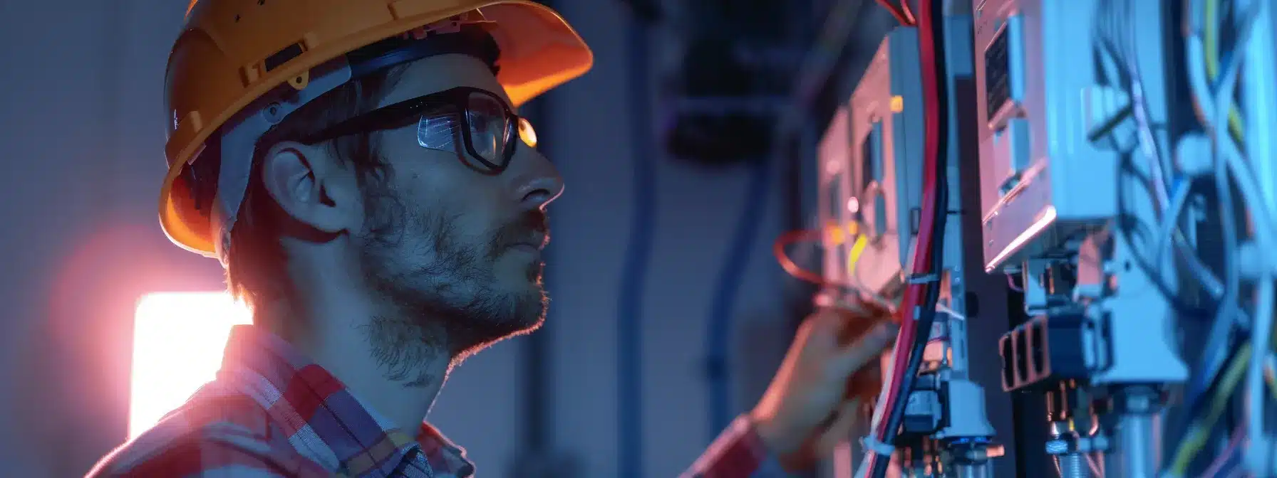 a professional electrician replacing an outdated circuit breaker in a home.