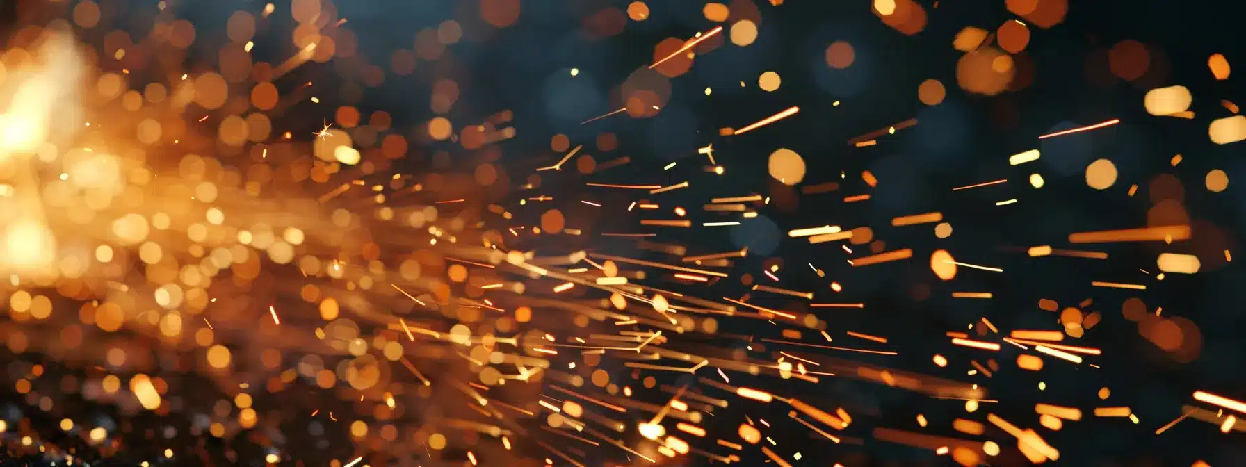 sparks flying from a malfunctioning circuit breaker.