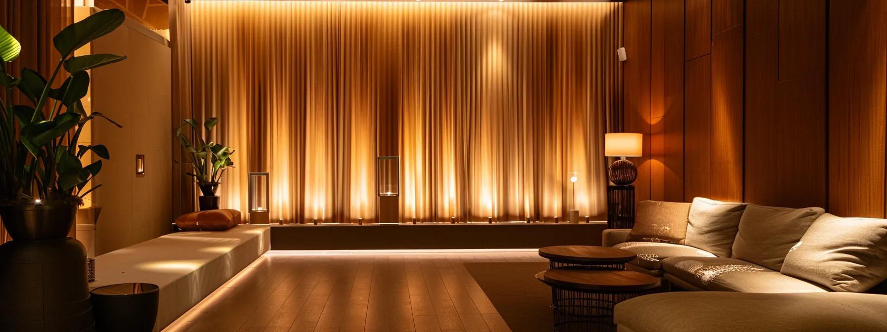 a modern, beautifully illuminated living room featuring sleek, energy-efficient led lighting that highlights stylish décor and enhances the overall ambiance, symbolizing the transformative benefits of retrofitting home lighting.