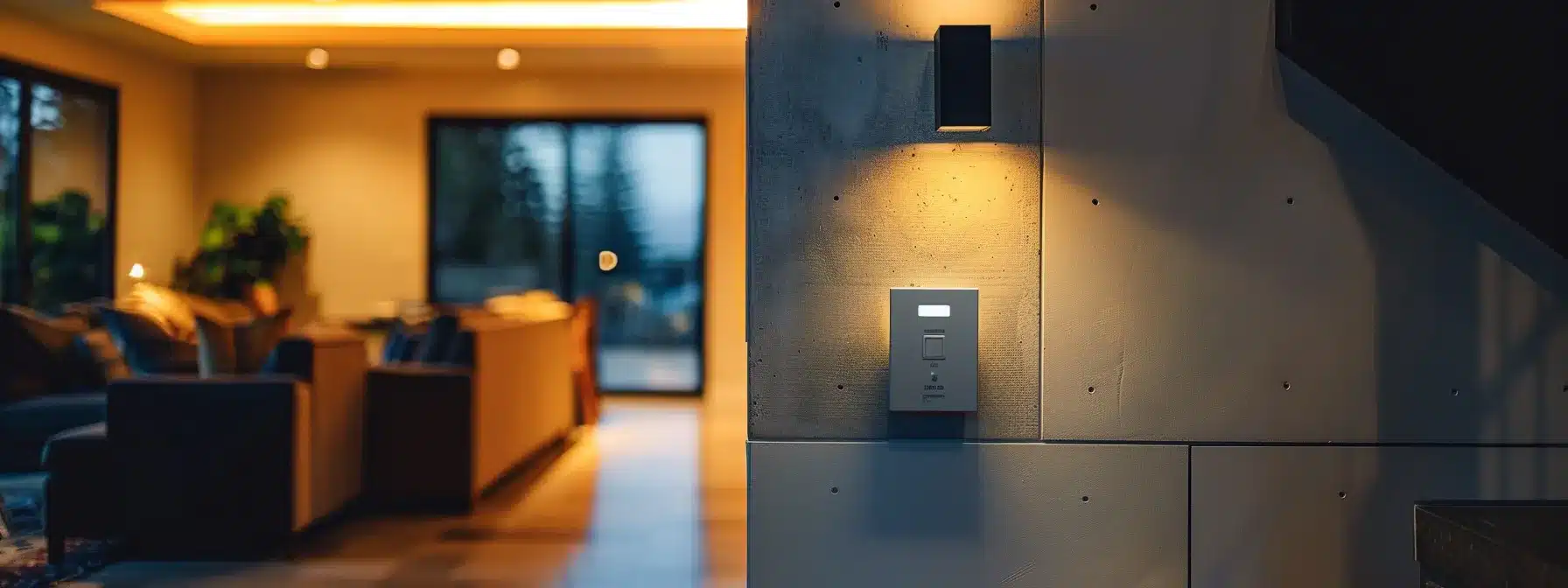 a sleek modern home interior showcases a brand-new circuit breaker panel prominently installed on the wall, illuminated by soft led lighting, emphasizing the upgrade's role in enhancing safety and energy efficiency while a visibly old, safely disposed circuit breaker sits to the side, highlighting responsible environmental practices.