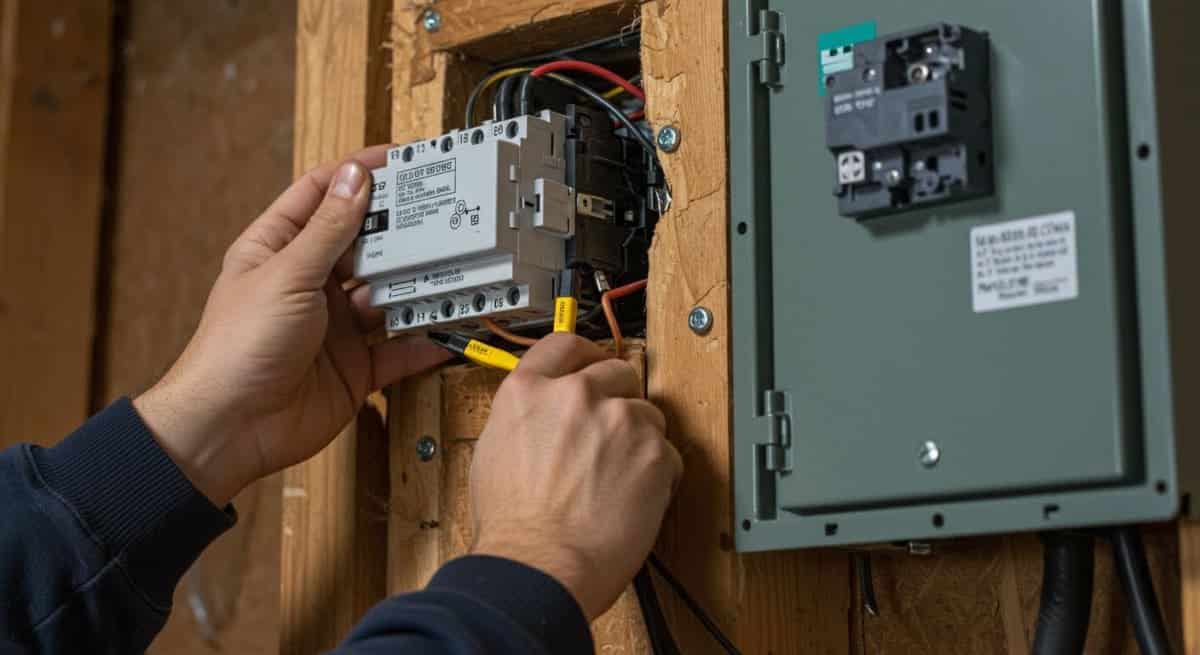 fan-rated electrical box properly secured to ceiling joist for safe ceiling fan installation