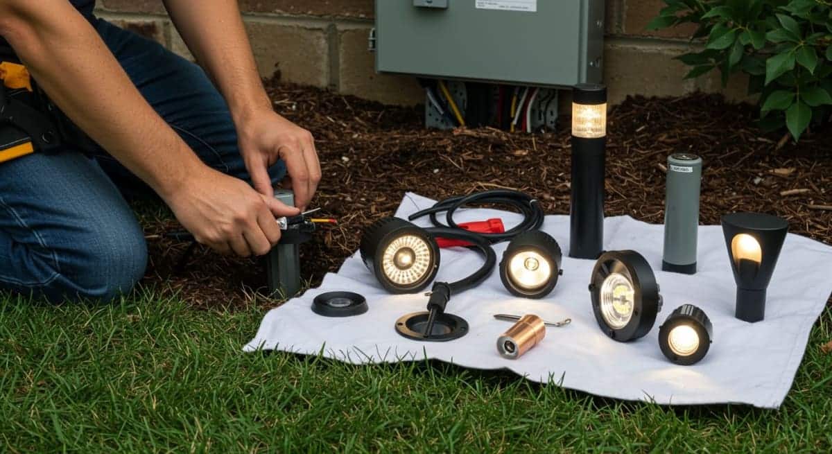 Choosing the Right Landscape Lighting Fixtures for Central Kentucky Weather weatherproof LED landscape lighting fixtures in various styles for central Kentucky installations