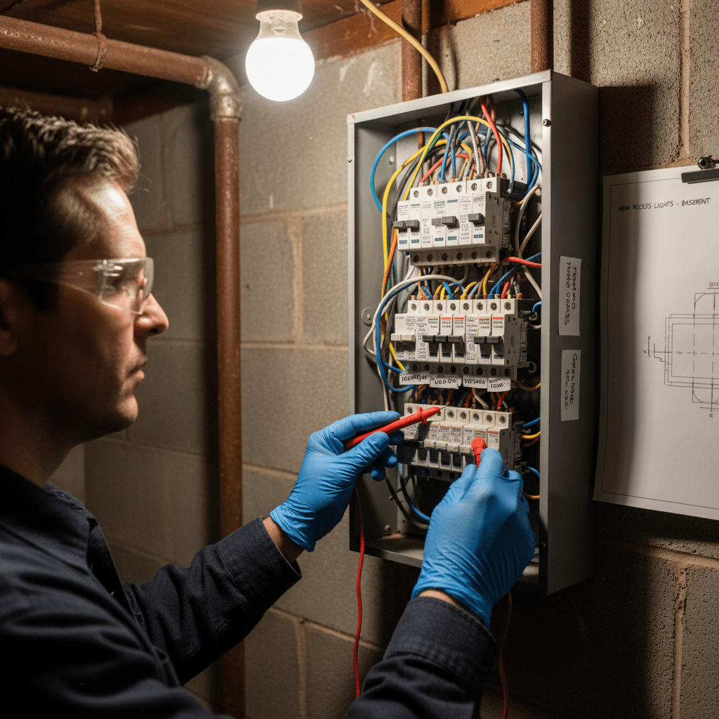 Does Your Electrical Panel Need an Upgrade for Can Lights? can lights installation - electrical panel inspection before recessed lighting installation