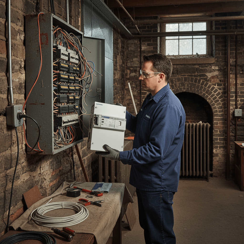 Panel Capacity Issues in Older Lexington Commercial Buildings commercial electrician lexington ky - electrical panel upgrade in older Victorian Square commercial building
