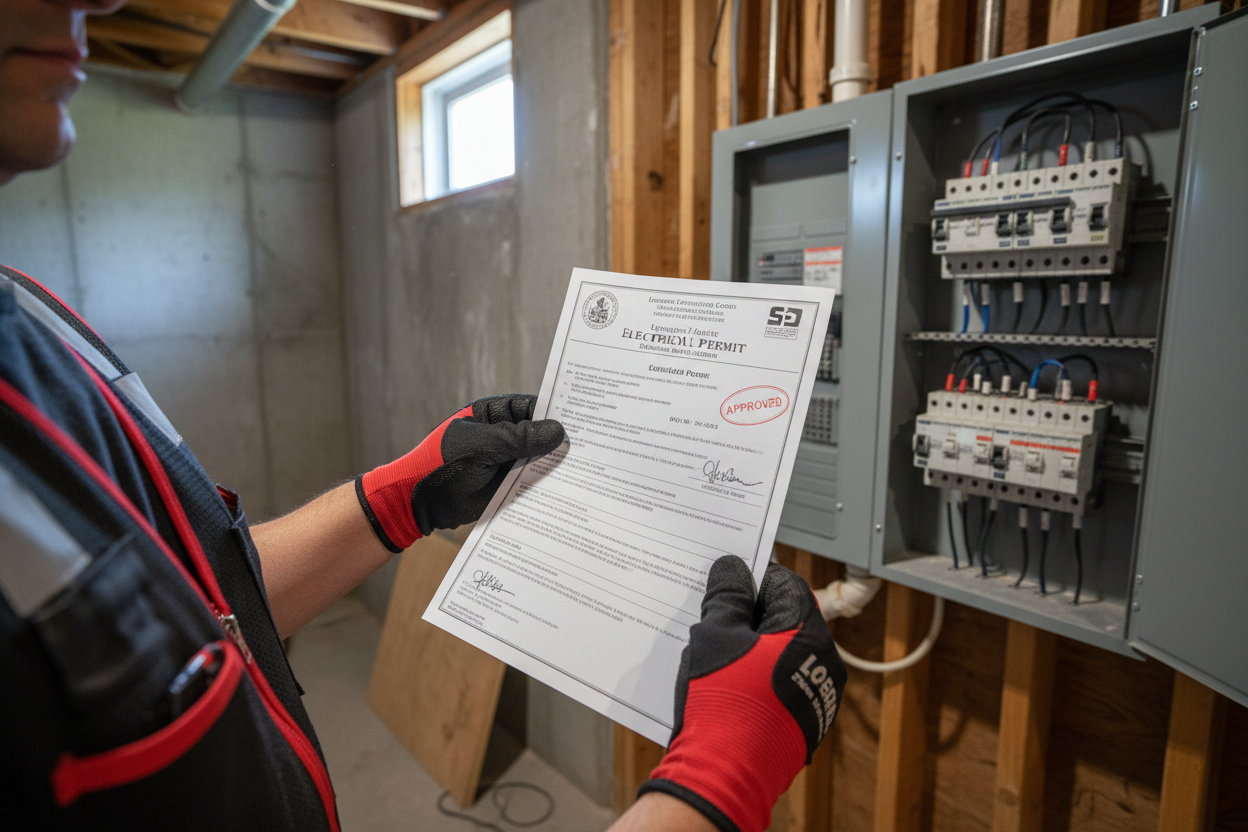Electrical code compliance manual showing 2023 National Electrical Code requirements for Kentucky homeowners