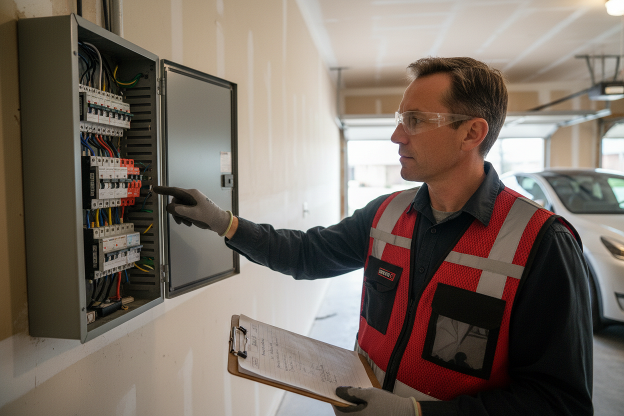 Kentucky EV Charger Installation Components How much does it cost to install a level 2 ev charger in kentucky showing electrical components and wiring breakdown