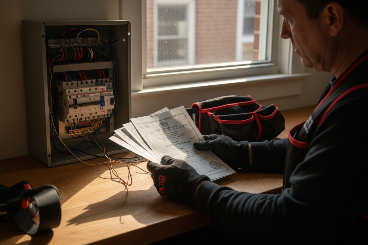 Electrical code compliance violations found in older Lexington home electrical panel during inspection