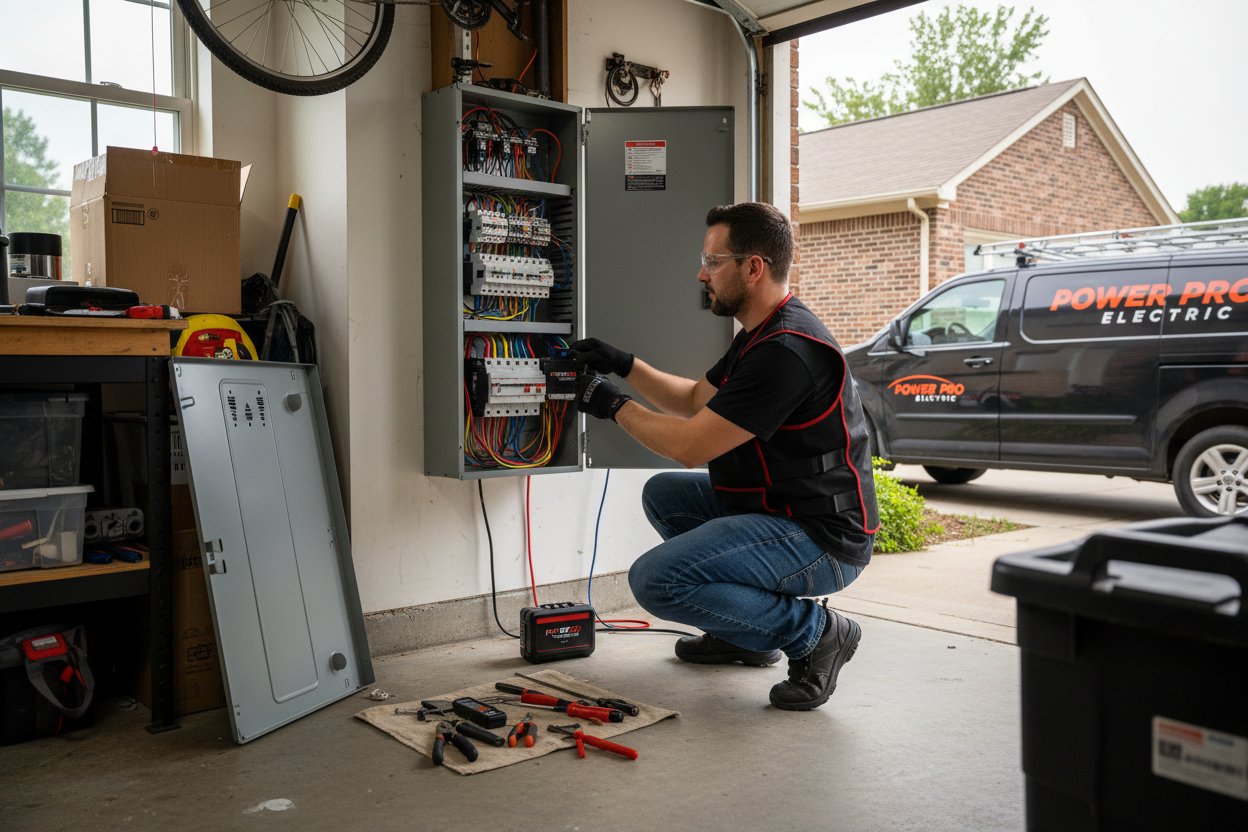 Whole home surge protector installation at main electrical panel versus portable power strips comparison