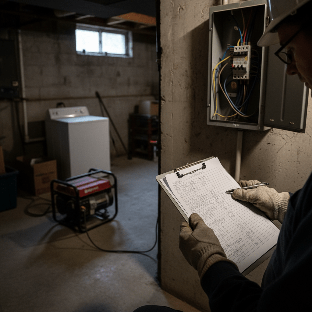 whole house generator sizing - comparison chart showing generator capacity by home size