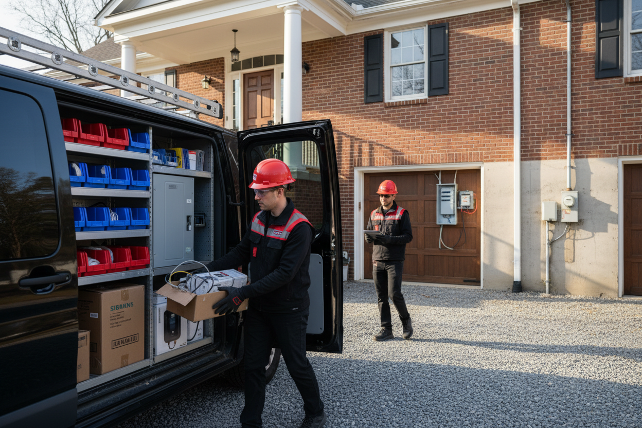 Panel Upgrade Process Documentation Trusted electrical contractor Lexington KY for panel upgrades and EV chargers completing permitted installation with